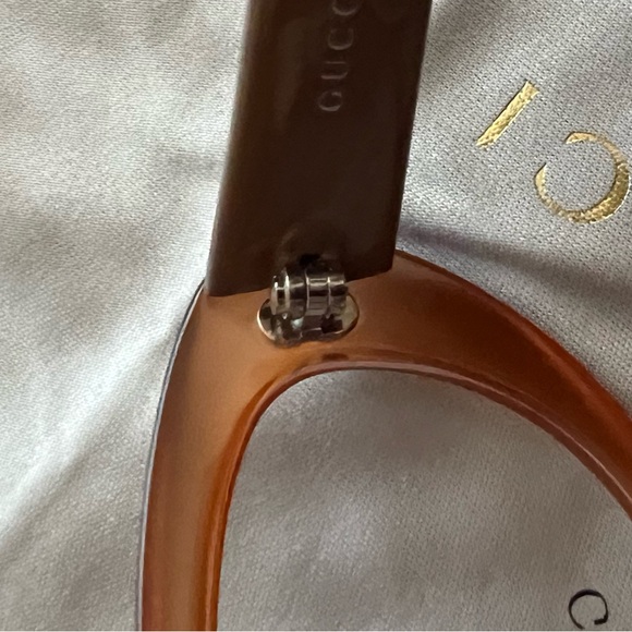 New Authentic Gucci Full Rim Butterfly / Cat Eye Brown Frames 3566 WD1 140 - Picture 7 of 16